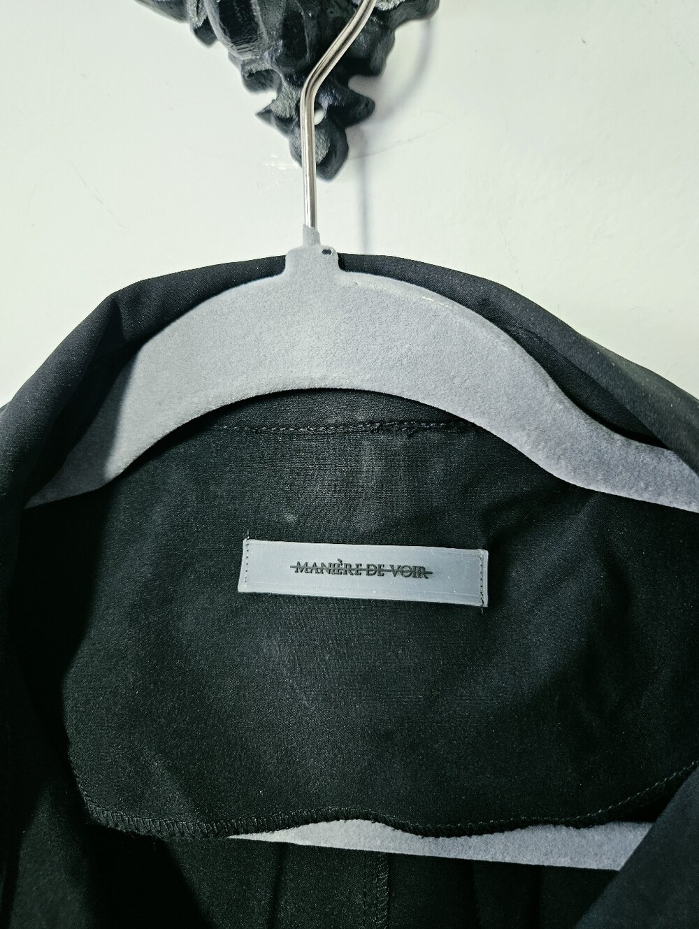 Maniere De Voir Faux Leather Blazer Dress Size 10 Black Mini Dress - Picture 5 of 7